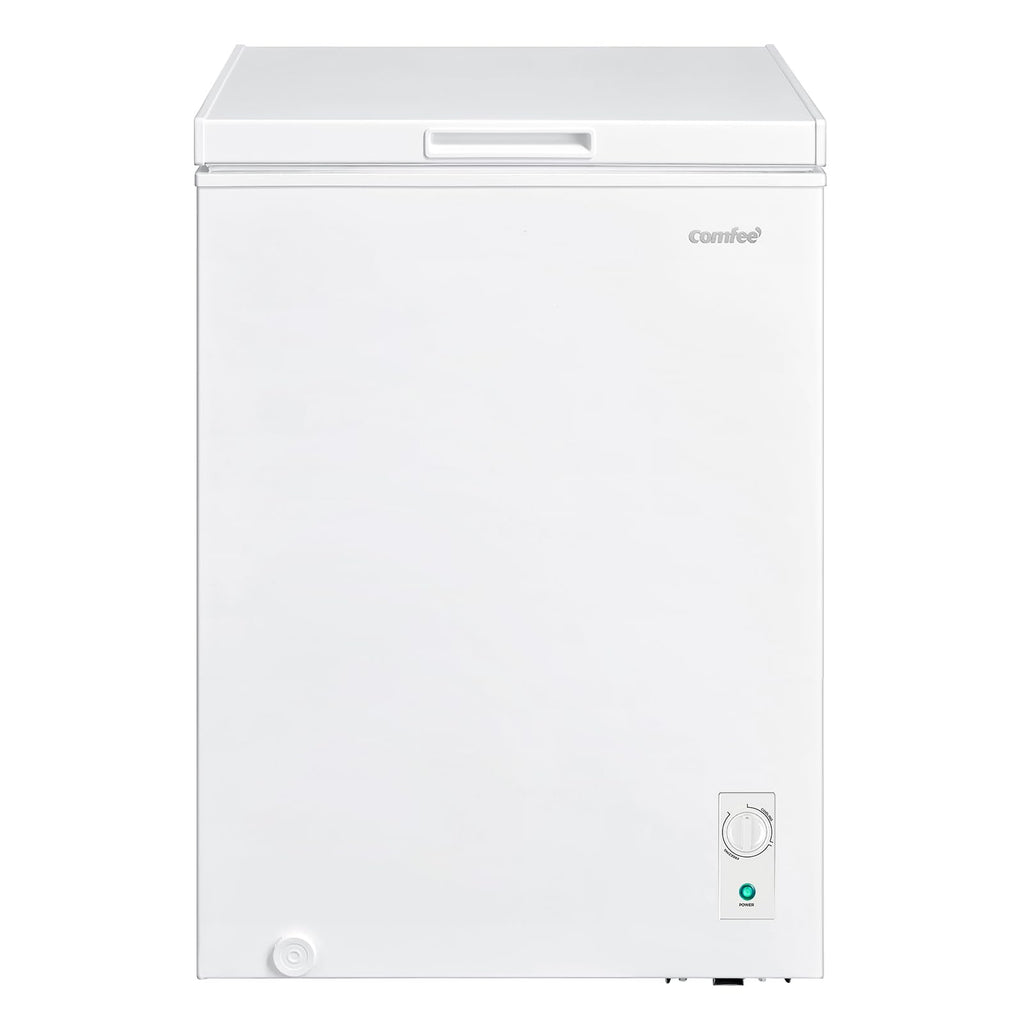 COMFEE' RCC102WH2UK(E) 99L Freestanding Chest Freezer, Refrigeration and Freezer Conversion, Inverter Compressor, 4 Star Freezer Rating