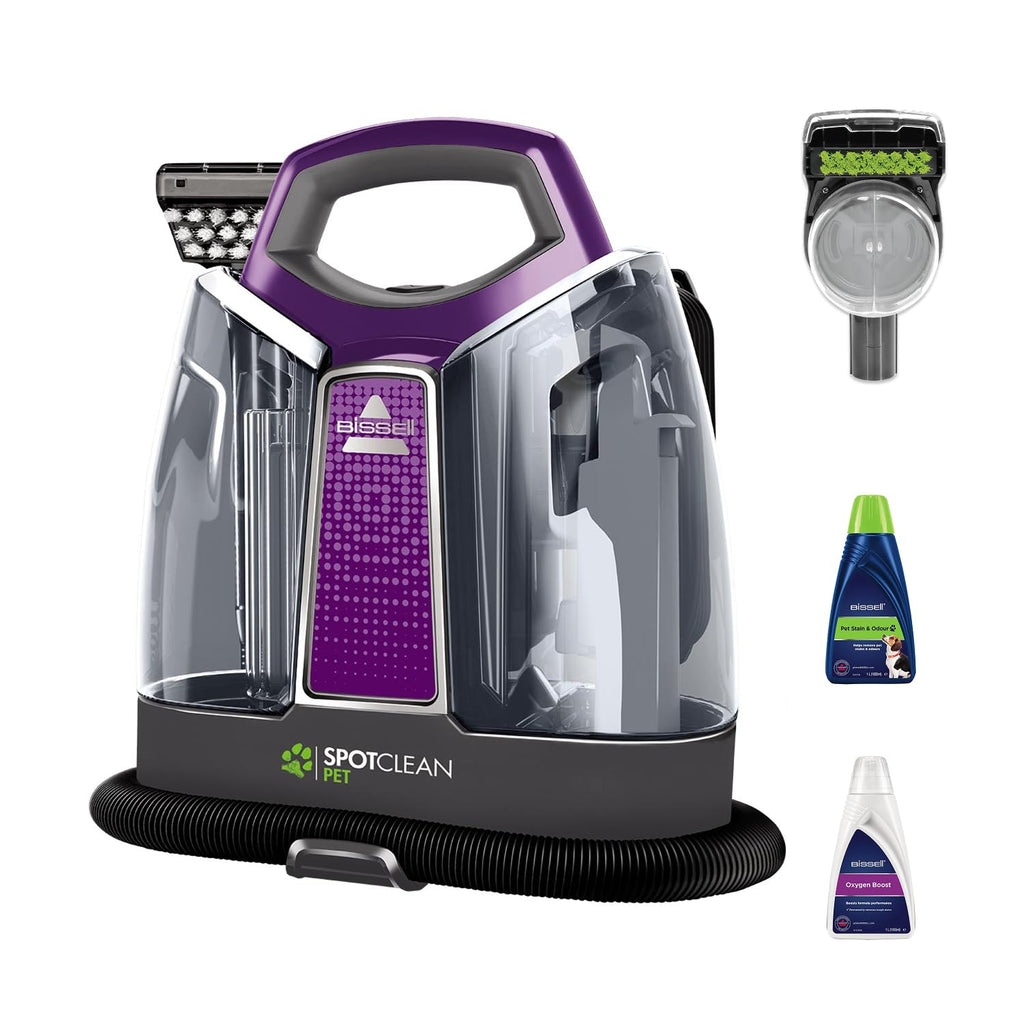 BISSELL SpotClean Pet, Carpet Cleaner, Portable Spot Cleaner, Spills & Carpet Stain Remover with HeatWave Technology, Upholstery Cleaner