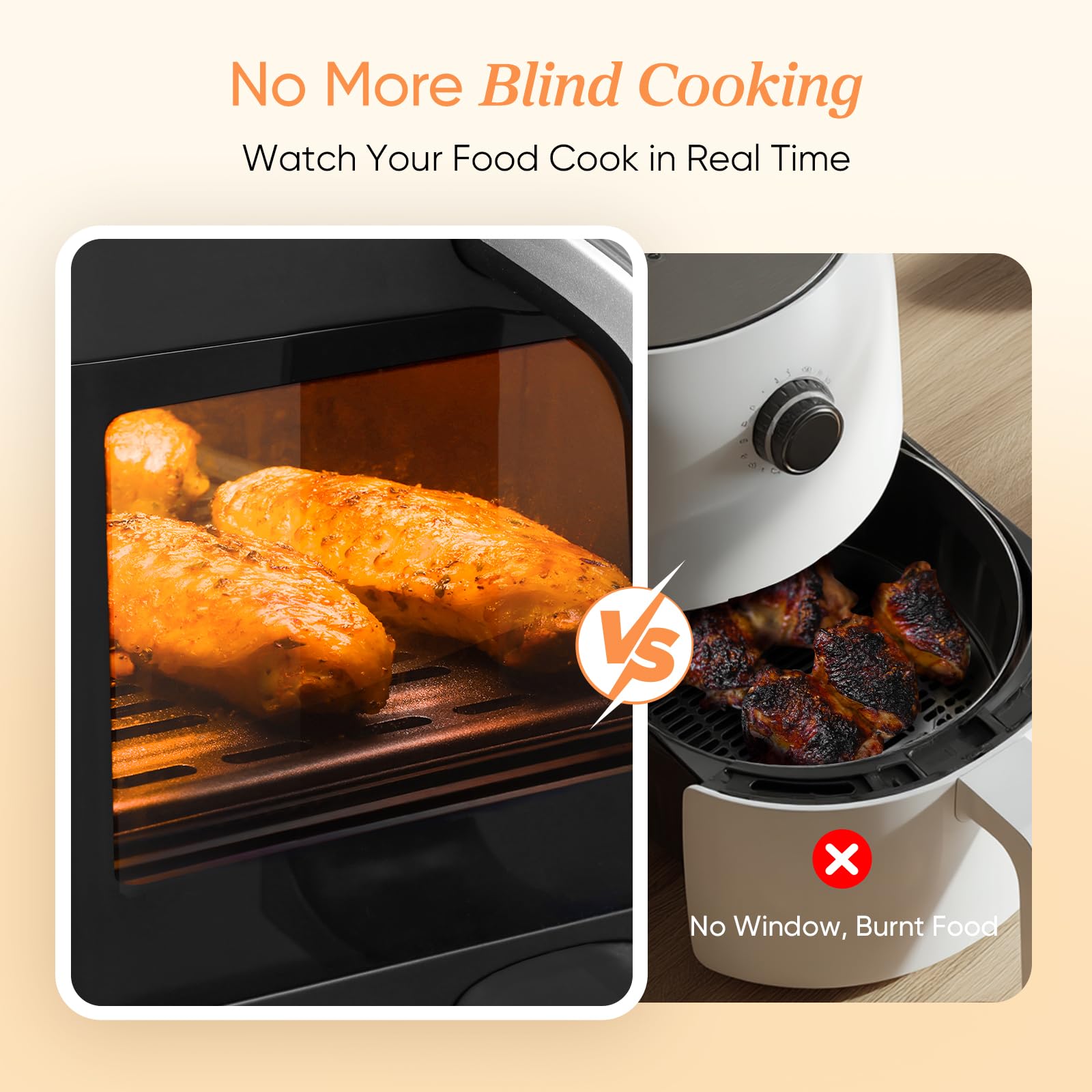Cosori Dual Air Fryer, 8.5L Family Size, 8-In-1 Double Airfryer, Air Fry, Roast, Bake, Sync Cook & Finish, Fast and Energy Save