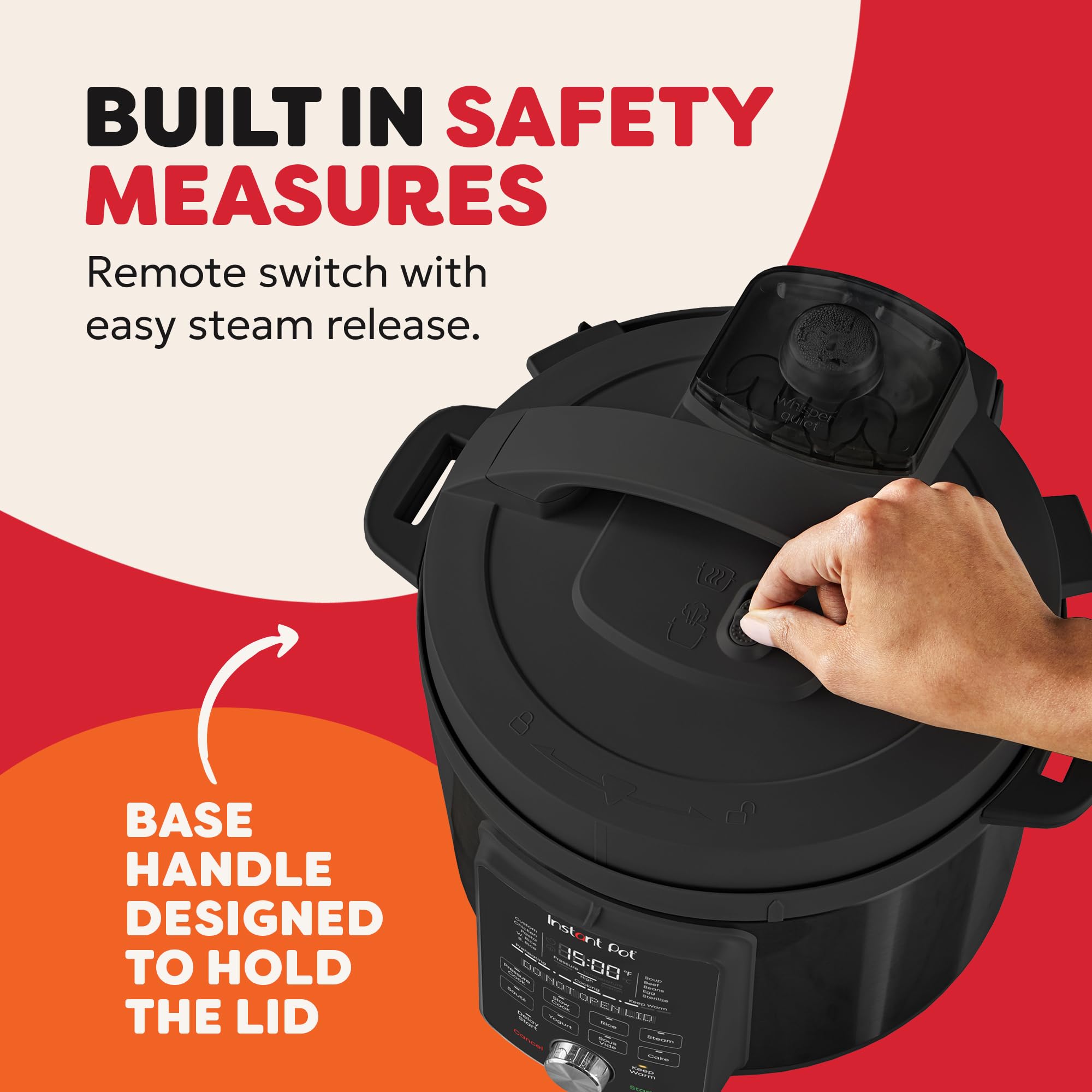 Instant Pot Duo Plus with WhisperQuiet Multi-Cooker 5.7L - Black, Electric Pressure Cooker, Slow Cooker, Rice Cooker, Sauté Pan