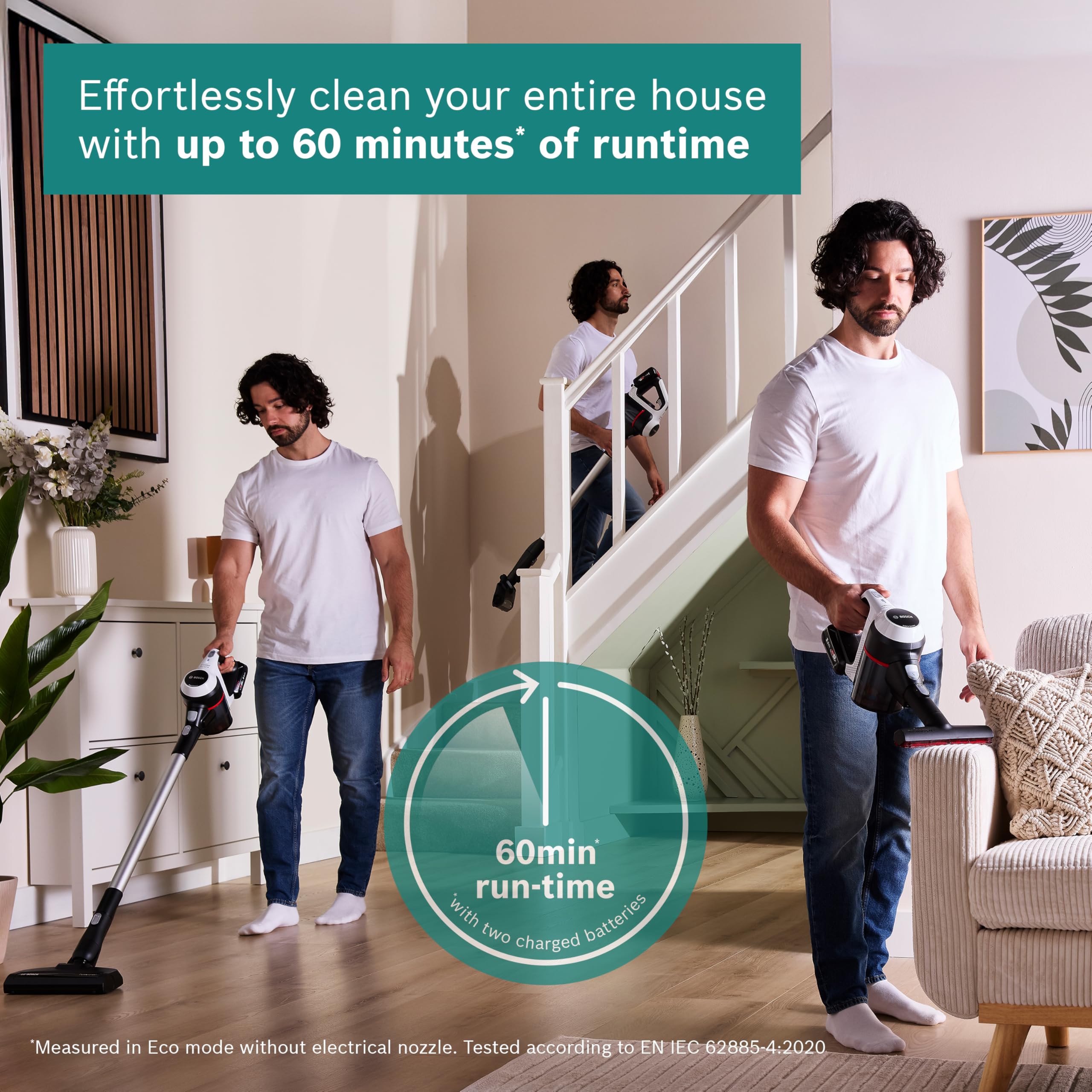 Bosch BCS612GB Unlimited 6 ProHome Cordless Stick Vacuum Cleaner, Ultra Lightweight Design, Suitable for All Floor Types